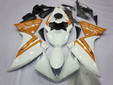 Carenagens Moto Yamaha R1 2012-2014 - Branco Laranja