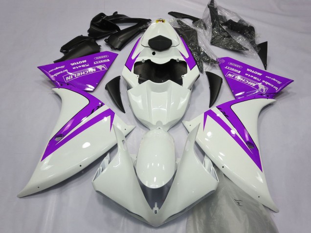 Carenagens Moto Yamaha R1 2012-2014 - Branco Roxo