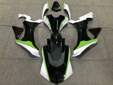 Carenagens Moto Yamaha R1 2015-2019 - Branco Verde Preto Brilhante