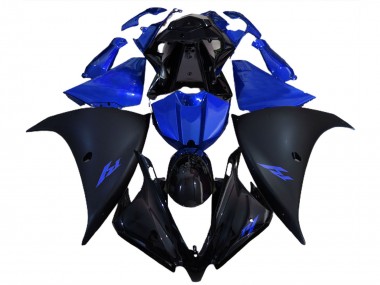 Carenagens Moto Yamaha R1 2012-2014 - Preto Brilhante Preto Fosco Azul