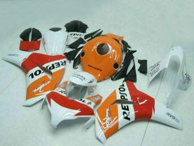 Carenagens Moto Honda CBR1000RR 2008-2011 - Laranja Branco Vermelho Preto Repsol