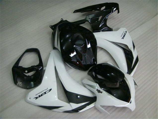 Carenagem Moto Honda CBR1000RR 2008-2011 - Branco Preto Brilhante