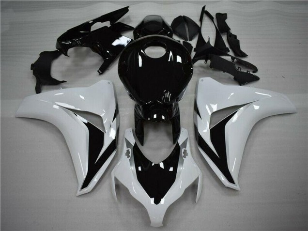 Carenagem Moto Honda CBR1000RR 2008-2011 - Branco Preto Brilhante