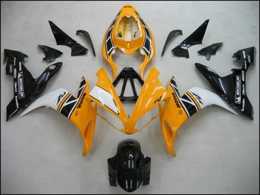 Carenagens Moto Yamaha R1 2004-2006 - Amarelo Branco Preto OEM Estilo