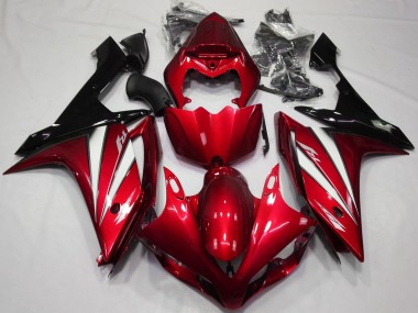 Carenagens Moto Yamaha R1 2007-2008 - Vermelho Branco Preto