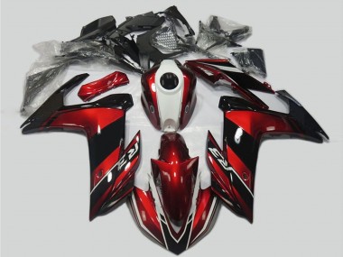 Kits Carenagem Moto Yamaha R3 2015-2018 - Vermelho Branco Preto Brilhante