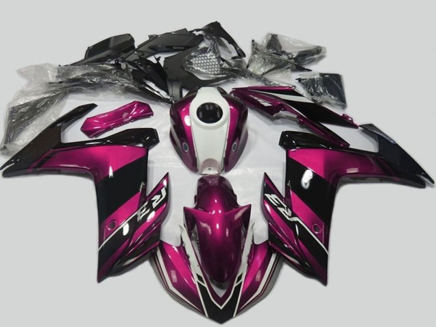 Kits Carenagem Moto Yamaha R3 2015-2018 - Roxo Branco Preto Brilhante
