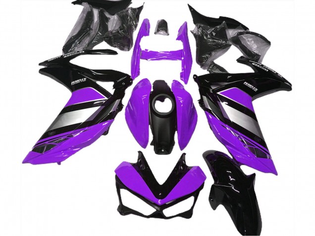 Carenagens Moto Yamaha R3 2015-2018 - Roxo Prata Preto Brilhante