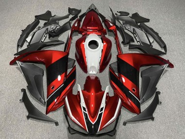 Carenagens Moto Yamaha R3 2015-2018 - Vermelho Branco Preto Brilhante