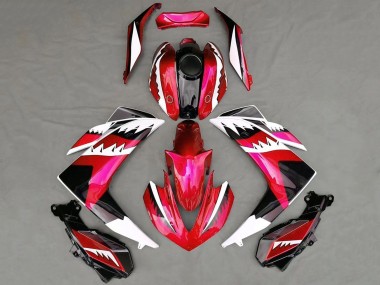 Carenagens Moto Yamaha R3 2015-2018 - Vermelho Branco Preto Tubarão