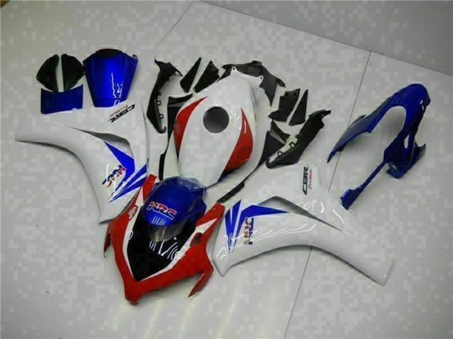 Carenagem Moto Honda CBR1000RR 2008-2011 - Branco Vermelho Azul HRC