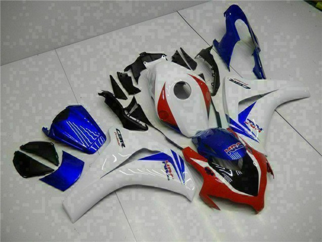 Carenagem Moto Honda CBR1000RR 2008-2011 - Branco Vermelho Azul HRC