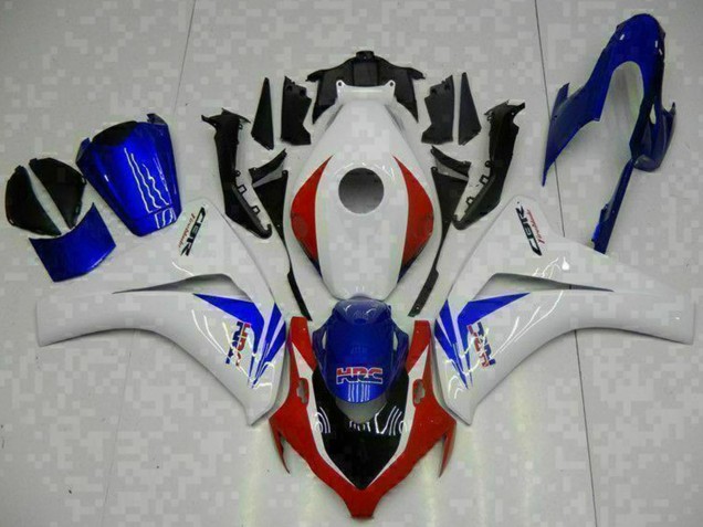 Carenagem Moto Honda CBR1000RR 2008-2011 - Branco Vermelho Azul HRC
