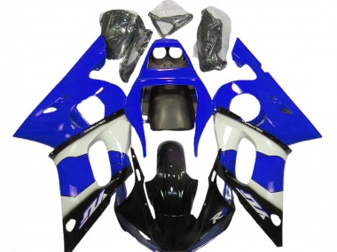Carenagens Moto Yamaha R6 1998-2002 - Azul Branco Preto Brilhante