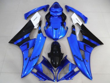 Carenagens Moto Yamaha R6 2006-2007 - Branco Azul Preto Brilhante