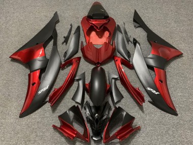 Carenagens Moto Yamaha R6 2008-2016 - Vermelho Preto Fosco