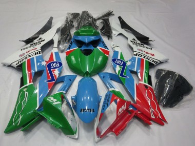 Carenagens Moto Yamaha R6 2008-2016 - Branco Azul Claro Verde Vermelho Fiat Dunlop Michelin Motul