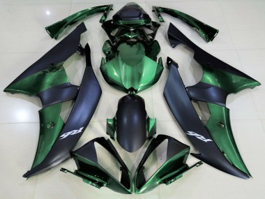 Carenagens Moto Yamaha R6 2008-2016 - Verde Preto Fosco