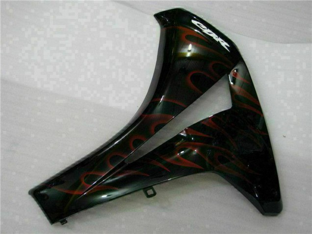 Kits Carenagem Moto Honda CBR1000RR 2008-2011 - Preto Brilhante Vermelho Chama