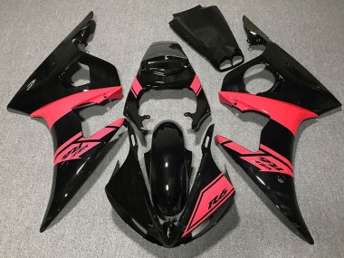Carenagens Moto Yamaha R6 2003-2004 - Preto Brilhante Rosa
