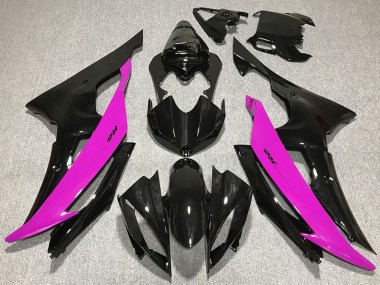 Carenagens Moto Yamaha R6 2008-2016 - Rosa Preto Brilhante