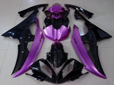 Carenagens Moto Yamaha R6 2008-2016 - Roxo Preto Brilhante