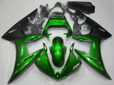 Carenagens Moto Yamaha R6 2005 - Verde Escuro Preto Fosco