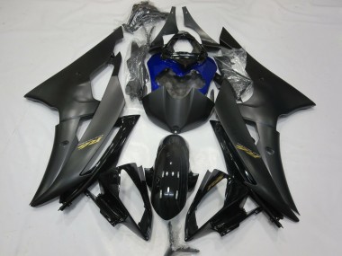 Carenagens Moto Yamaha R6 2008-2016 - Preto Brilhante Preto Fosco Azul Ouro Decalques