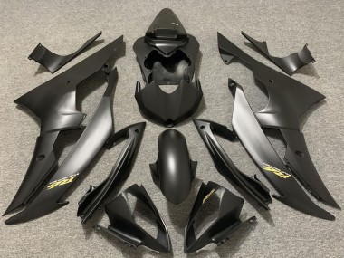 Carenagens Moto Yamaha R6 2008-2016 - Cinzento Fosco Preto Ouro Decalques