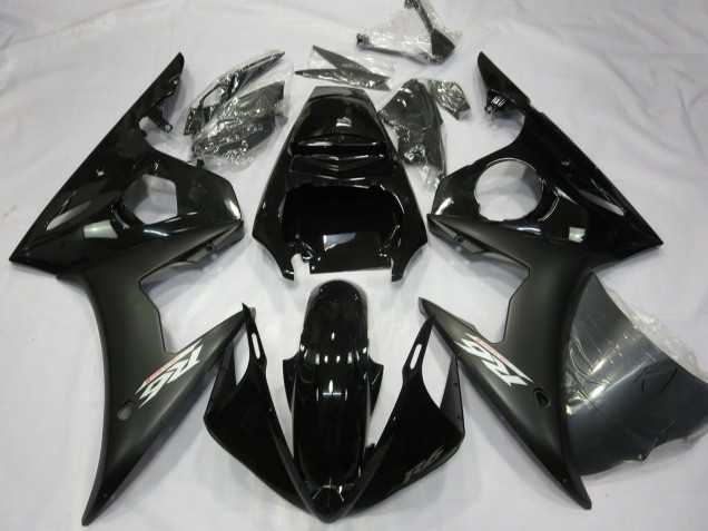 Carenagens Moto Yamaha R6 2003-2004 - Preto Brilhante Preto Fosco Branco Decalques