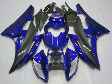Carenagens Moto Yamaha R6 2006-2007 - Azul Preto Fosco