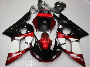 Carenagem Moto Yamaha R6 1998-2002 - Vermelho Branco Preto Brilhante