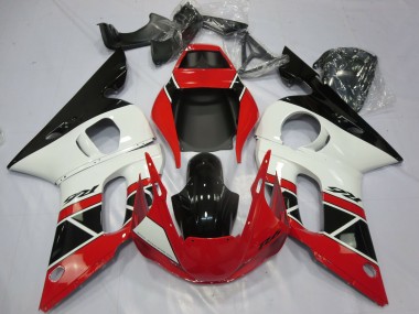 Carenagens Moto Yamaha R6 1998-2002 - Vermelho Branco Preto Brilhante OEM Estilo
