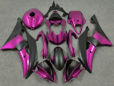Carenagens Moto Yamaha R6 2008-2016 - Rosa Preto Fosco