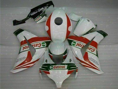 Carenagens Moto Honda CBR1000RR 2008-2011 - Branco Vermelho Verde Castrol