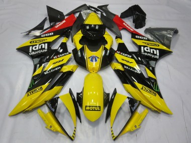 Carenagens Moto Yamaha R6 2006-2007 - Amarelo Preto Vermelho Motul Monstro
