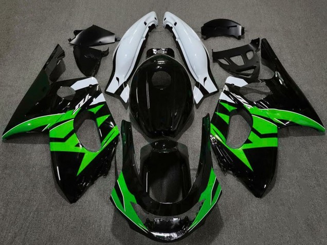 Carenagens Moto Yamaha YZF600R Thundercat 1996-2007 - Preto Brilhante Verde Branco