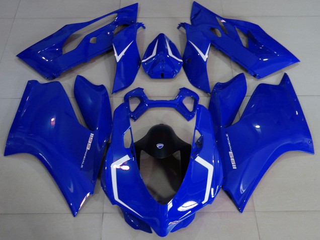 Carenagens Moto Ducati 1199 2011-2014 - Azul Brilhante Branco