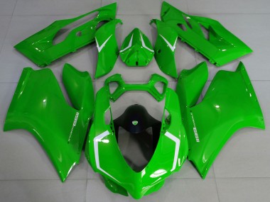 Carenagens Moto Ducati 1199 2011-2014 - Verde Brilhante Branco