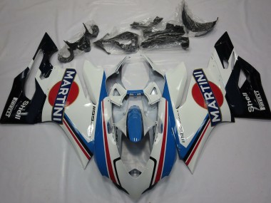 Carenagens Moto Ducati 1199 2011-2014 - Branco Azul Claro Vermelho Preto Martini