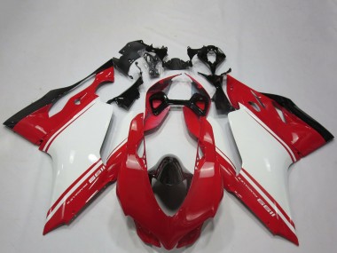 Carenagens Moto Ducati 1199 2011-2014 - Branco Vermelho Preto OEM Estilo