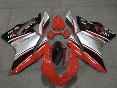 Carenagens Moto Ducati 1199 2011-2014 - Vermelho Prata Preto Performance