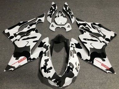 Carenagens Moto Ducati 899 2011-2014 - Branco Preto Camouflage
