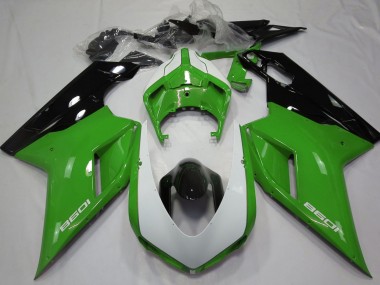 Carenagens Moto Ducati 1098 2007-2014 - Verde Preto Branco