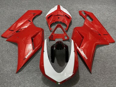 Carenagens Moto Ducati 1198 2007-2014 - Vermelho Branco Preto