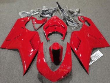 Carenagens Moto Ducati 848 1098 1198 2007-2014 - Vermelho Brilhante Plano