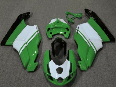 Carenagens Moto Ducati 749 999 2003-2004 - Branco Verde Preto Brilhante