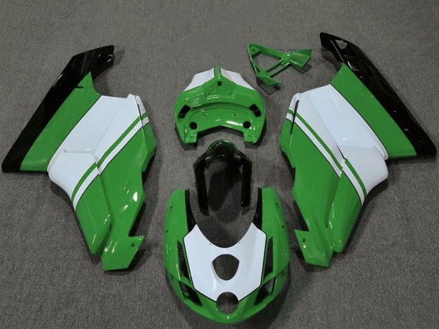 Carenagens Moto Ducati 749 999 2003-2004 - Branco Verde Preto Brilhante