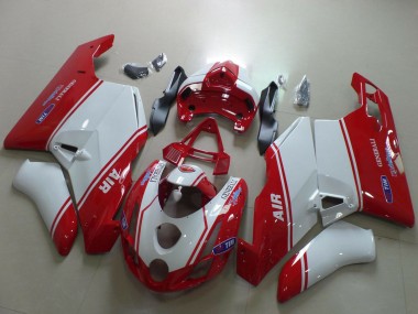 Carenagens Moto Ducati 749 999 2003-2004 - Branco Vermelho Air Generali Tim
