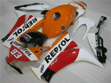 Carenagem Moto Honda CBR1000RR 2012-2016 - Branco Laranja Vermelho Preto Brilhante HRC Repsol 93